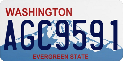 WA license plate AGC9591