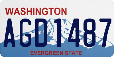 WA license plate AGD1487
