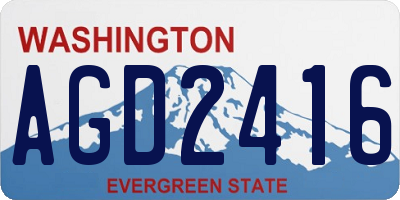 WA license plate AGD2416
