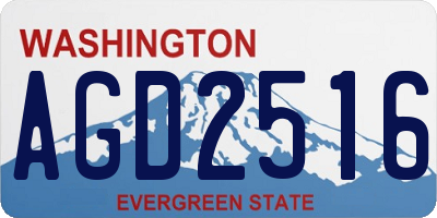 WA license plate AGD2516