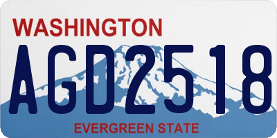 WA license plate AGD2518