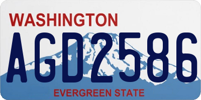 WA license plate AGD2586