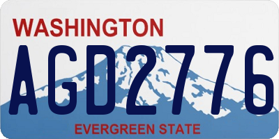 WA license plate AGD2776