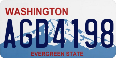 WA license plate AGD4198