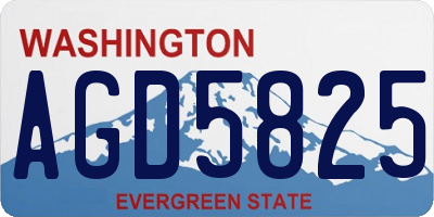 WA license plate AGD5825