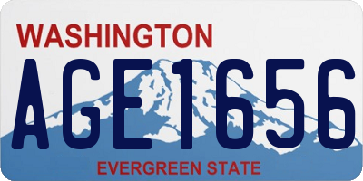 WA license plate AGE1656