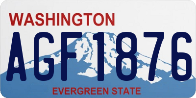 WA license plate AGF1876