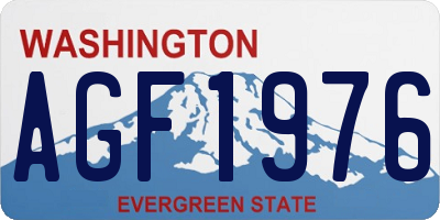 WA license plate AGF1976