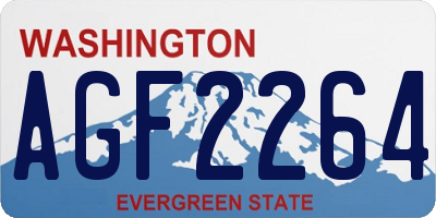 WA license plate AGF2264