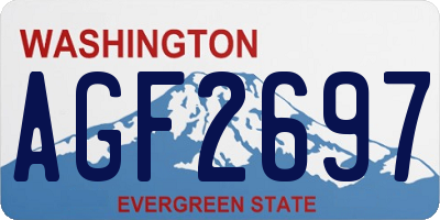 WA license plate AGF2697