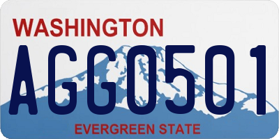 WA license plate AGG0501
