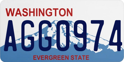 WA license plate AGG0974