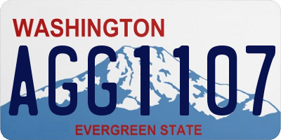 WA license plate AGG1107
