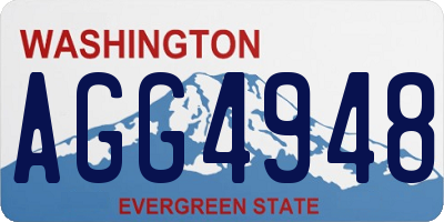 WA license plate AGG4948