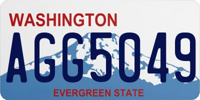WA license plate AGG5049