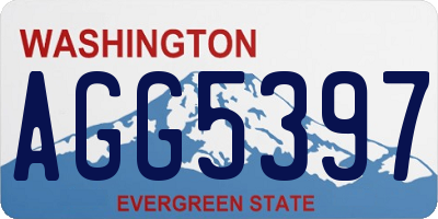 WA license plate AGG5397