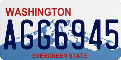 WA license plate AGG6945