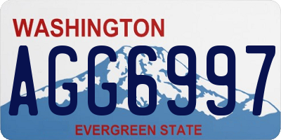 WA license plate AGG6997