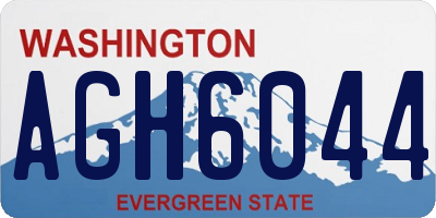WA license plate AGH6044