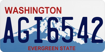 WA license plate AGI6542