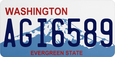 WA license plate AGI6589