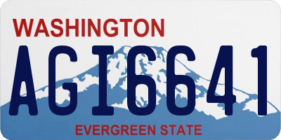 WA license plate AGI6641