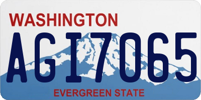 WA license plate AGI7065