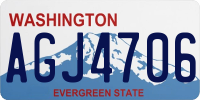 WA license plate AGJ4706