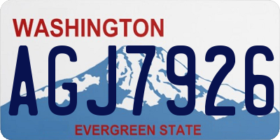 WA license plate AGJ7926