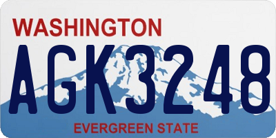 WA license plate AGK3248