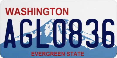 WA license plate AGL0836