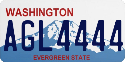 WA license plate AGL4444