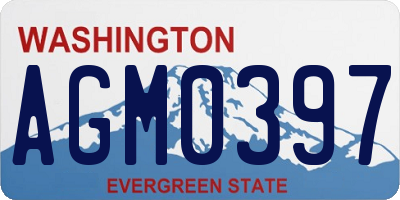 WA license plate AGM0397