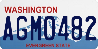 WA license plate AGM0482