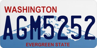 WA license plate AGM5252