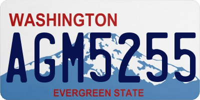 WA license plate AGM5255