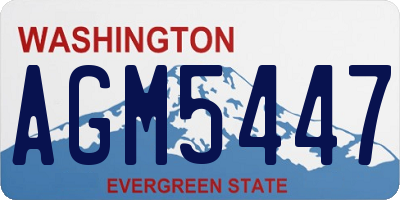 WA license plate AGM5447