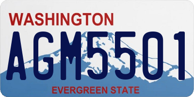 WA license plate AGM5501