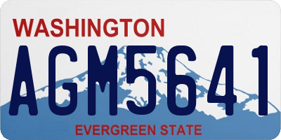 WA license plate AGM5641