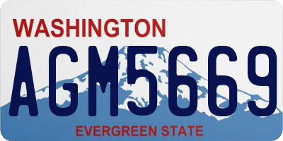 WA license plate AGM5669