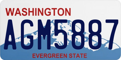 WA license plate AGM5887