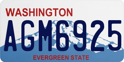 WA license plate AGM6925