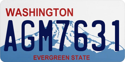 WA license plate AGM7631