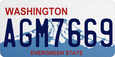 WA license plate AGM7669