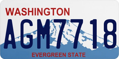 WA license plate AGM7718