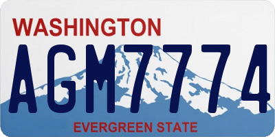 WA license plate AGM7774