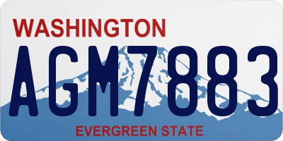 WA license plate AGM7883