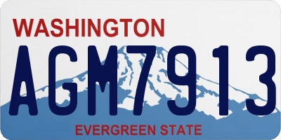 WA license plate AGM7913