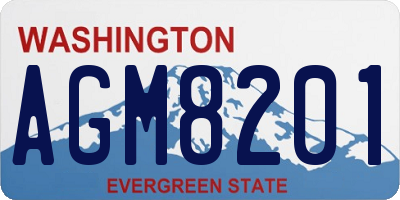 WA license plate AGM8201