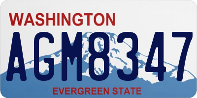 WA license plate AGM8347